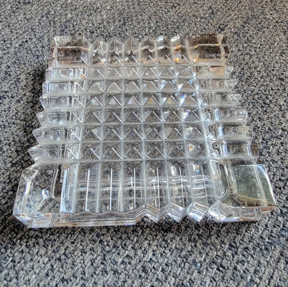 Mikasa Crystal Cube Trinket Box Jewelry Holder Square 3.25" Germany Regency - Picture 3 of 4